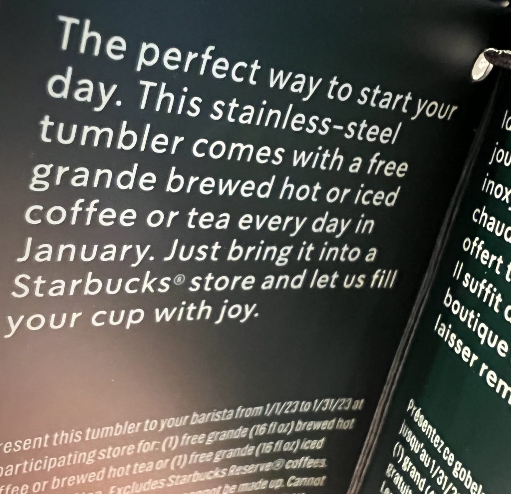 Starbucks Refill Tumbler Will Get You Free Coffee Every Day BCR